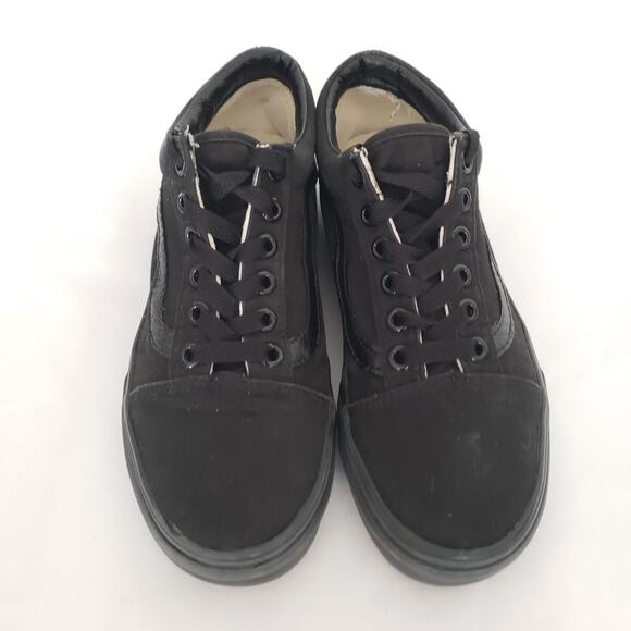 VANS Off The Wall SIZE 4 (MENS) 5.5 (WOMEN) Youth Lace Up Sneakers Black - Picture 11 of 13